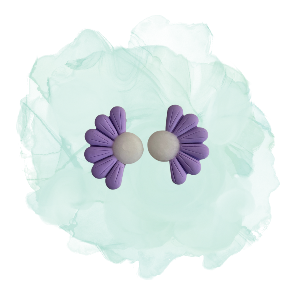 Earrings Half Daisy